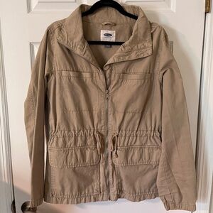 Large TALL Khaki Utility Jacket